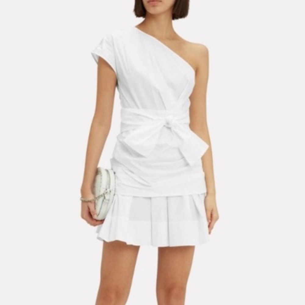 10 Crosby Derek Lam NWT One Shoulder Ruffle Hem Dress 8